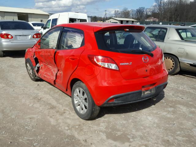 JM1DE1HY3B0128979 - 2011 MAZDA MAZDA2 RED photo 3