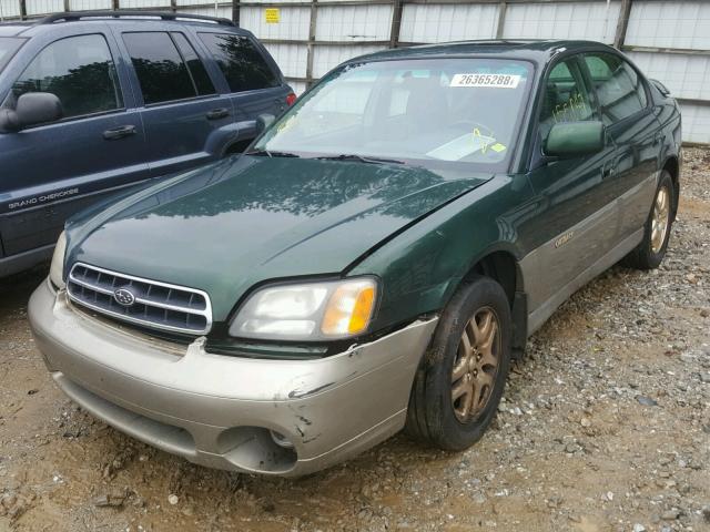 4S3BE6860Y7206427 - 2000 SUBARU LEGACY OUT GREEN photo 2