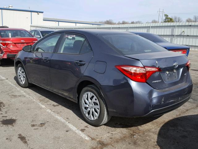 5YFBURHE4HP703264 - 2017 TOYOTA COROLLA L BLUE photo 3