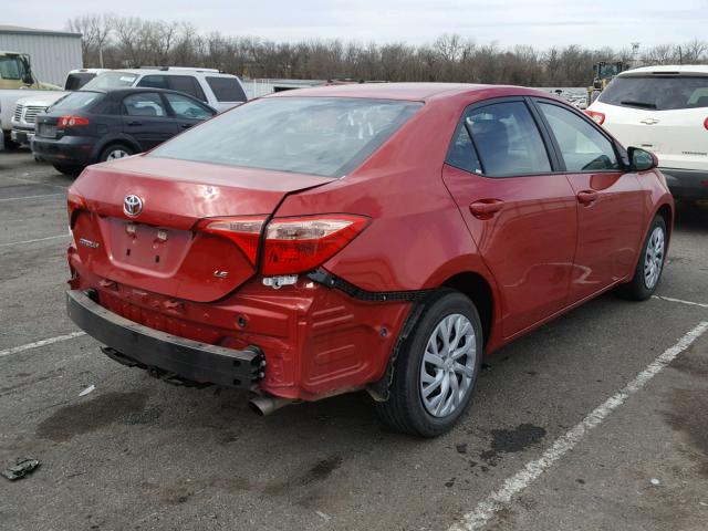 5YFBURHE7HP704831 - 2017 TOYOTA COROLLA L RED photo 4