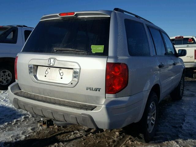 2HKYF18683H507879 - 2003 HONDA PILOT EXL GRAY photo 4