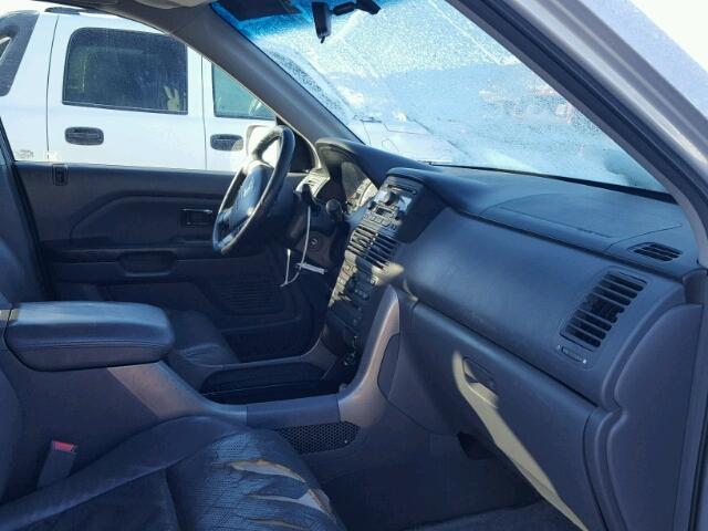 2HKYF18683H507879 - 2003 HONDA PILOT EXL GRAY photo 5