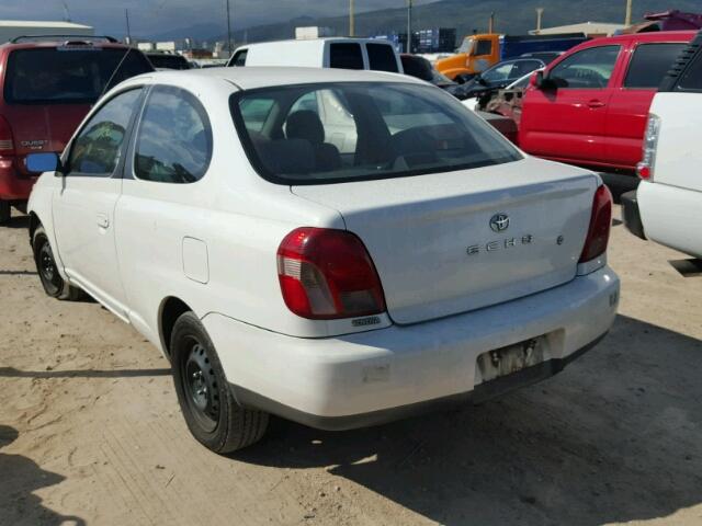 JTDAT123010113697 - 2001 TOYOTA ECHO WHITE photo 3