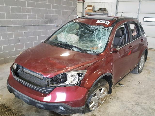 JHLRE38757C043952 - 2007 HONDA CR-V EXL RED photo 2