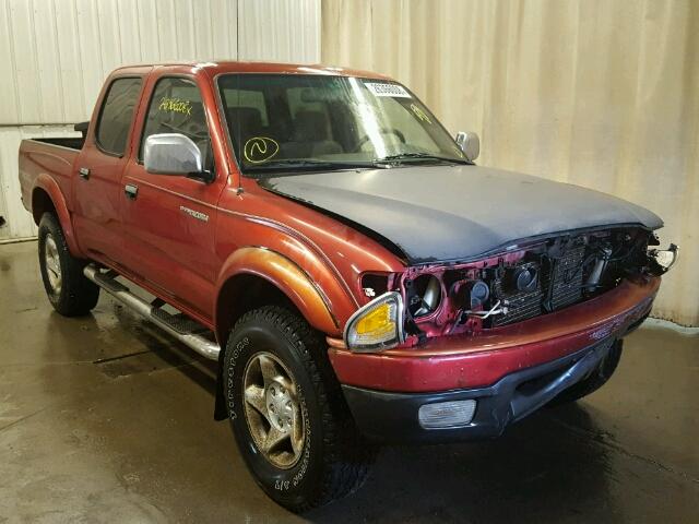 5TEHN72N01Z727386 - 2001 TOYOTA TACOMA DOU RED photo 1