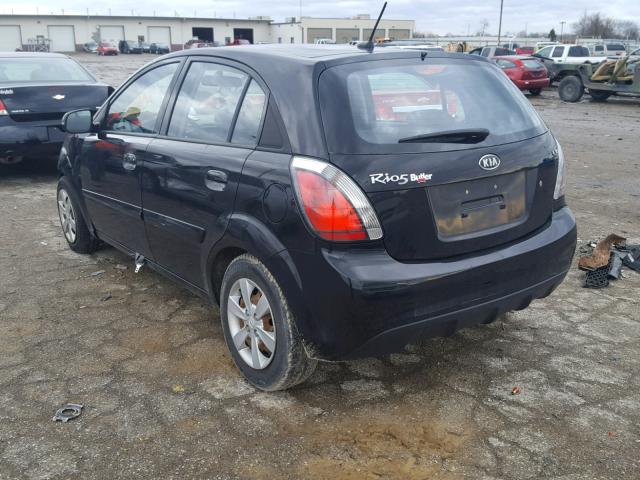 KNADH5A35B6748188 - 2011 KIA RIO BASE BLACK photo 3