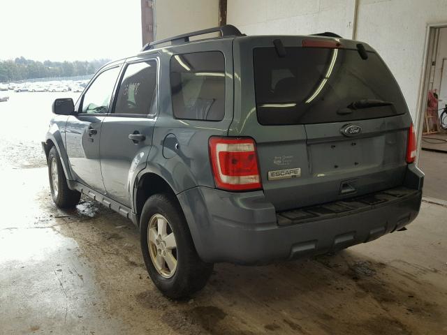 1FMCU0D77BKA80456 - 2011 FORD ESCAPE XLT BLUE photo 3