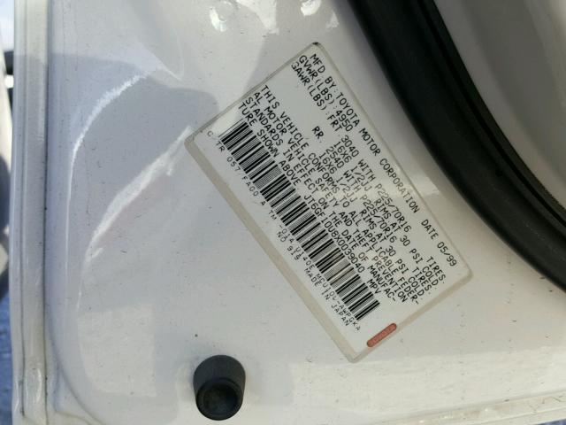 JT6GF10U8X0039040 - 1999 LEXUS RX 300 WHITE photo 10