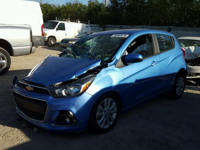 KL8CD6SA0HC726860 - 2017 CHEVROLET SPARK 1LT BLUE photo 2