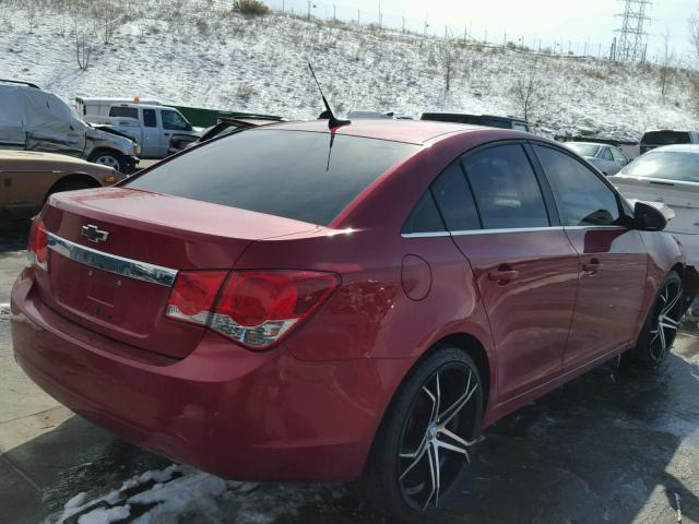 1G1PE5SB7E7282348 - 2014 CHEVROLET CRUZE LT RED photo 4