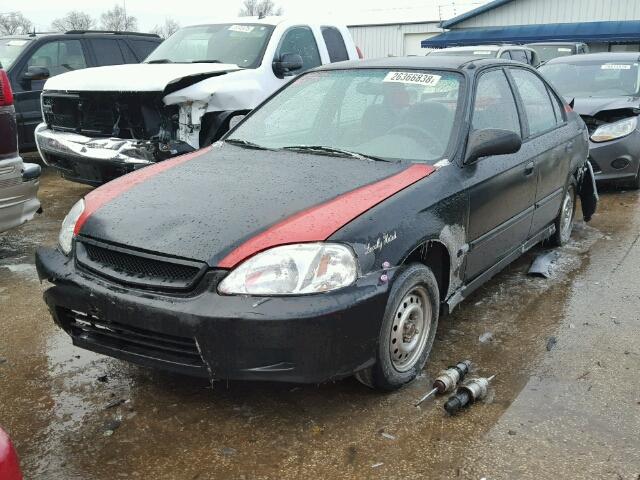 1HGEJ6520TL009365 - 1996 HONDA CIVIC DX BLACK photo 2