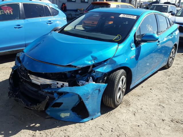 JTDKARFP3H3039173 - 2017 TOYOTA PRIUS PRIM ლურჯი ფოტო 2