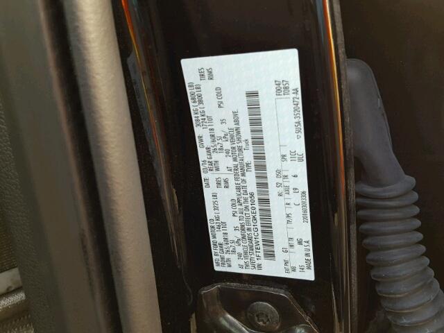 1FTEW1CG1GKE01056 - 2016 FORD F150 SUPER BLACK photo 10