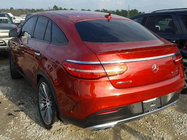 4JGED6EB7JA099849 - 2018 MERCEDES-BENZ GLE COUPE RED photo 3
