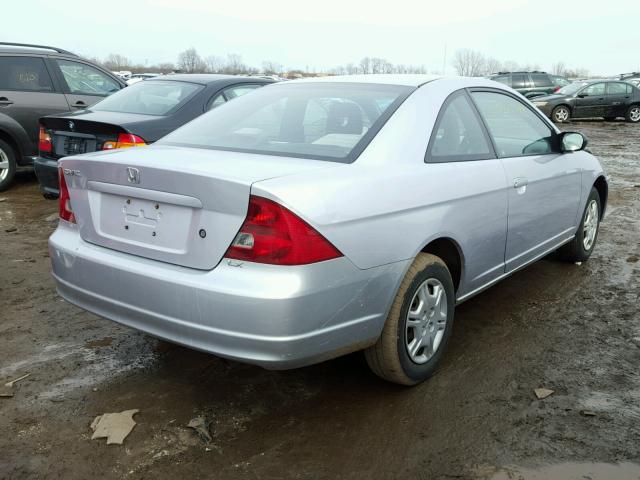 1HGEM22552L054055 - 2002 HONDA CIVIC LX SILVER photo 4