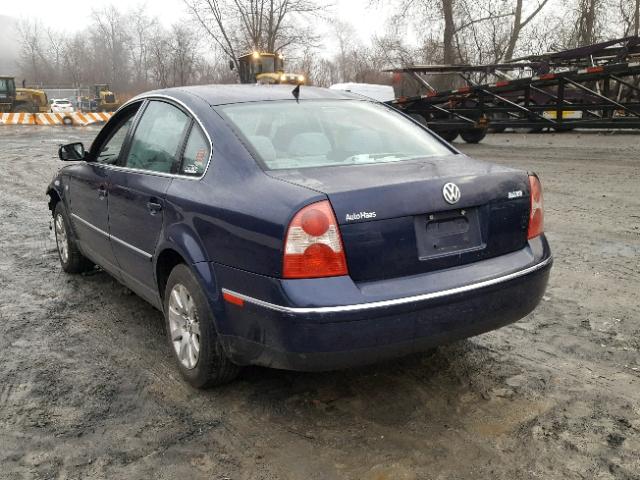 WVWPD63B32P226756 - 2002 VOLKSWAGEN PASSAT GLS BLUE photo 3