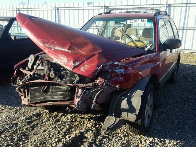 JF1SF6551XH734033 - 1999 SUBARU FORESTER S Tünd qırmızı foto 2