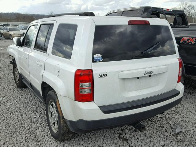 1C4NJPBB7CD725098 - 2012 JEEP PATRIOT SP WHITE photo 3