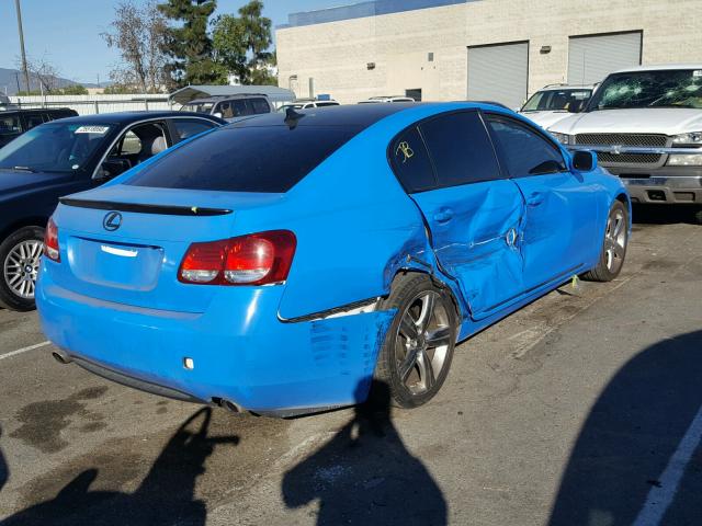 JTHBE96S770017216 - 2007 LEXUS GS 350 BLUE photo 4