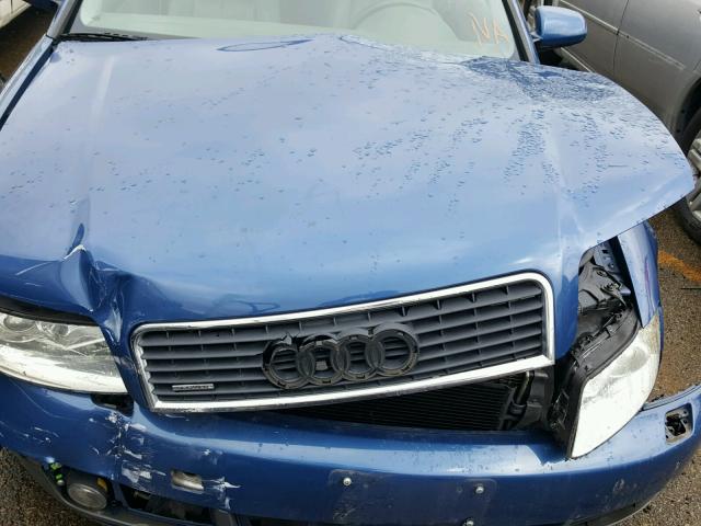 WAULC68E23A144460 - 2003 AUDI A4 1.8T QU BLUE photo 7