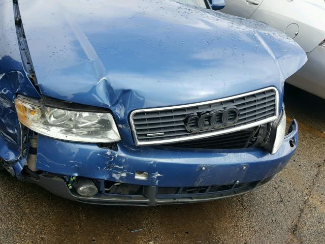 WAULC68E23A144460 - 2003 AUDI A4 1.8T QU BLUE photo 9