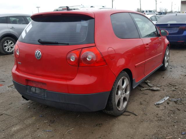 WVWEV71K88W116491 - 2008 VOLKSWAGEN GTI RED photo 4