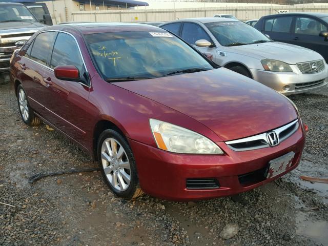 1HGCM66886A010622 - 2006 HONDA ACCORD EX MAROON photo 1