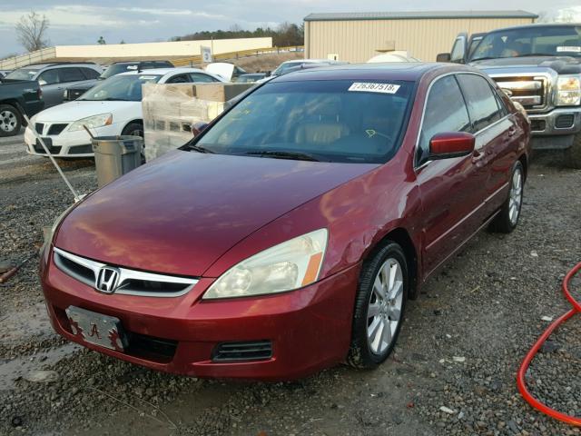 1HGCM66886A010622 - 2006 HONDA ACCORD EX MAROON photo 2