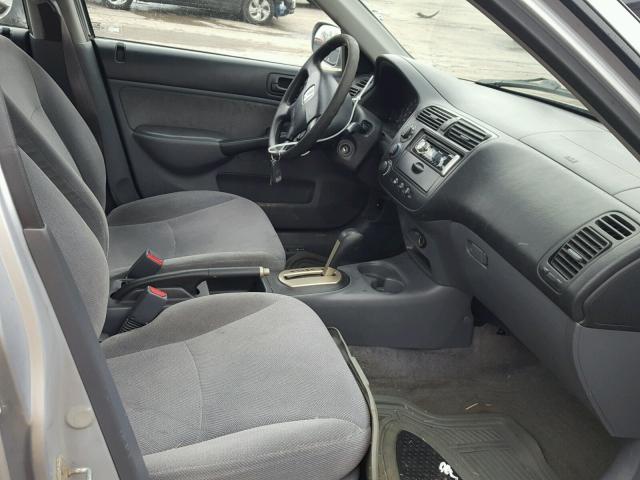 2HGES26731H530347 - 2001 HONDA CIVIC EX ვერცხლისფერი ფოტო 5