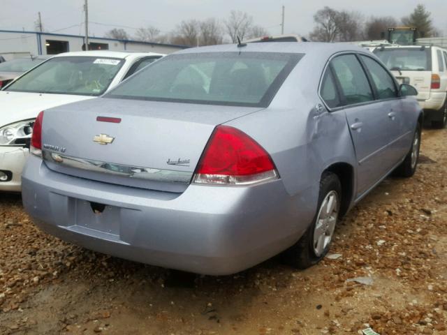 2G1WT58K769198443 - 2006 CHEVROLET IMPALA LT BLUE photo 4