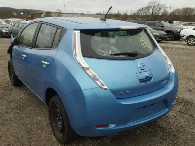 1N4AZ0CP7DC417323 - 2013 NISSAN LEAF S BLUE photo 3