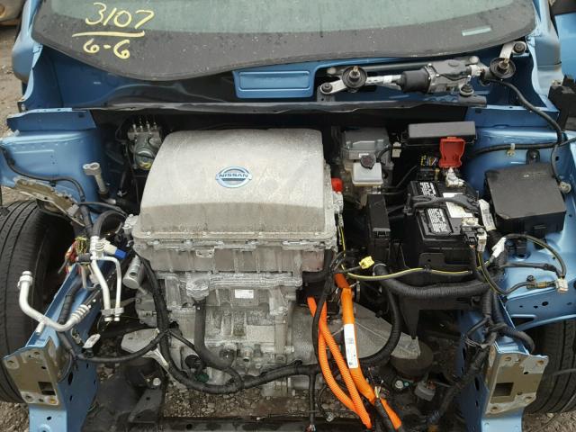 1N4AZ0CP7DC417323 - 2013 NISSAN LEAF S BLUE photo 7