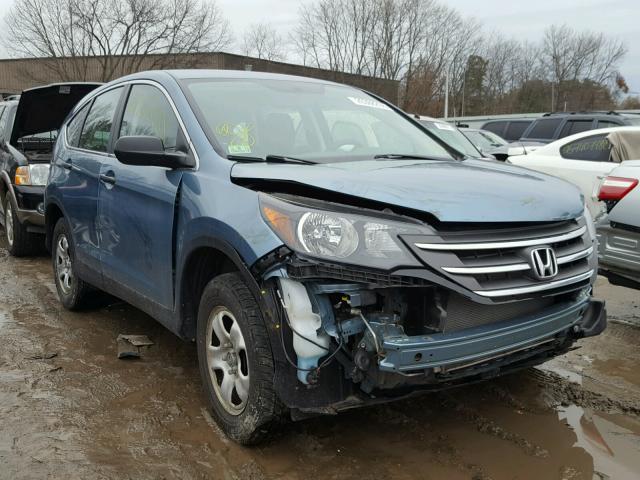 2HKRM4H39EH697714 - 2014 HONDA CR-V LX TEAL photo 1