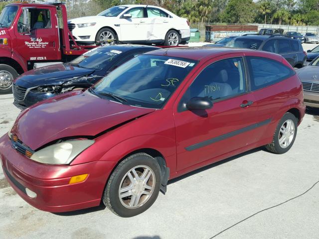 3FAFP31383R137245 - 2003 FORD FOCUS ZX3 BURGUNDY photo 2