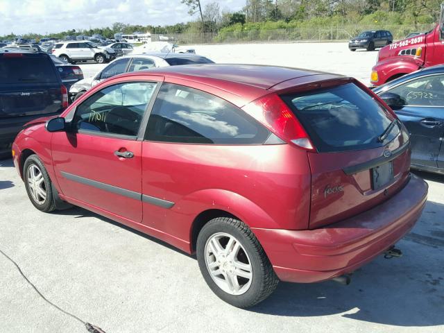 3FAFP31383R137245 - 2003 FORD FOCUS ZX3 BURGUNDY photo 3