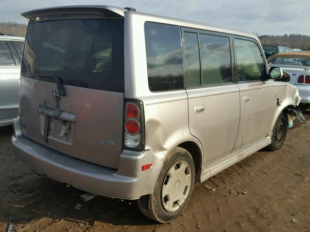 JTLKT324750219261 - 2005 TOYOTA SCION XB SILVER photo 4