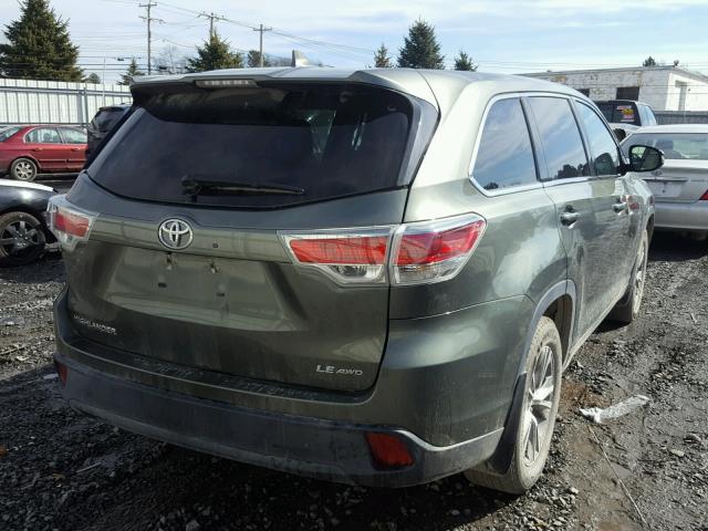 5TDBKRFH6FS081340 - 2015 TOYOTA HIGHLANDER GREEN photo 4