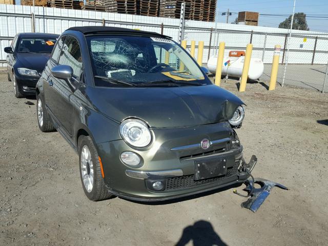 3C3CFFER9CT142591 - 2012 FIAT 500 LOUNGE GREEN photo 1