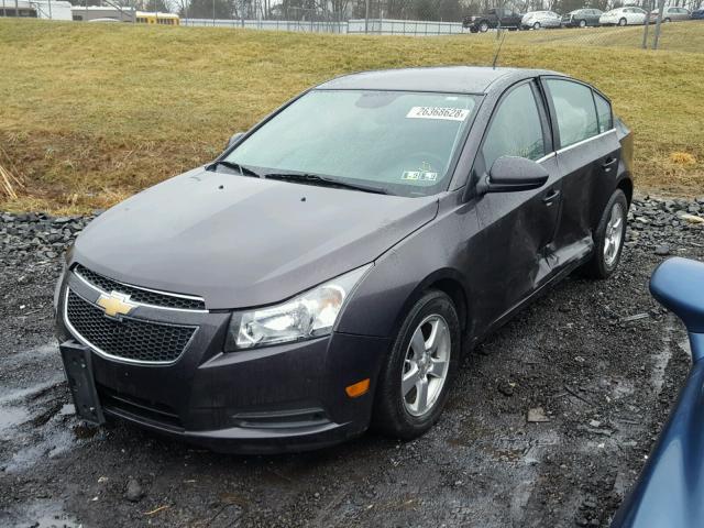 1G1PC5SB7E7391513 - 2014 CHEVROLET CRUZE LT GRAY photo 2