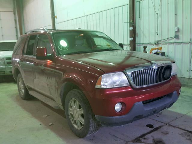5LMEU88HX4ZJ15007 - 2004 LINCOLN AVIATOR 勃艮第红 照片 1