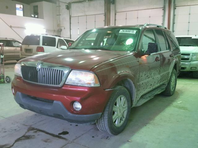 5LMEU88HX4ZJ15007 - 2004 LINCOLN AVIATOR BURGUNDY photo 2