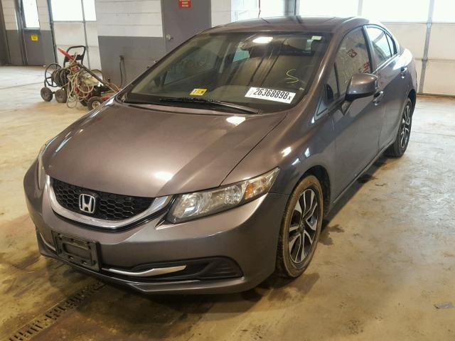 2HGFB2F89DH554508 - 2013 HONDA CIVIC EX ნაცრისფერი ფოტო 2