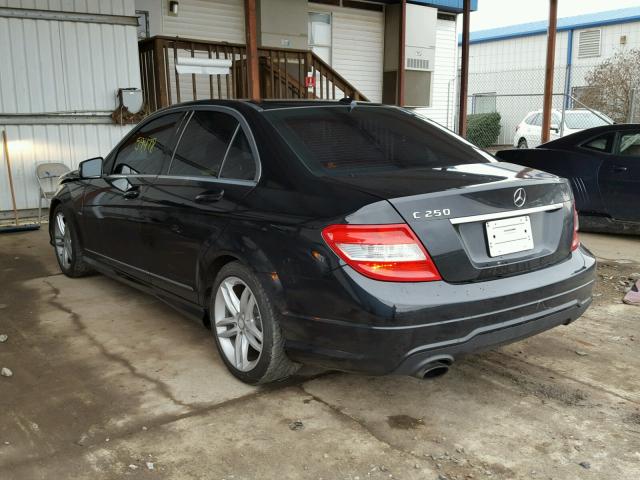 WDDGF4HB0CA622628 - 2012 MERCEDES-BENZ C 250 BLACK photo 3