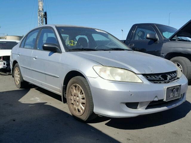 2HGES165X5H525449 - 2005 HONDA CIVIC LX SILVER photo 1