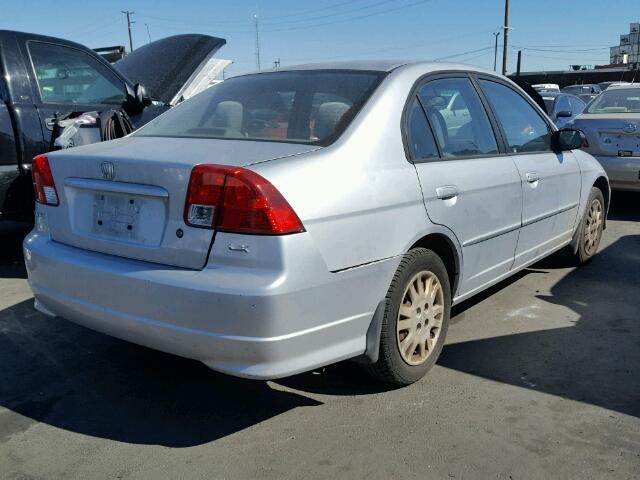 2HGES165X5H525449 - 2005 HONDA CIVIC LX SILVER photo 4