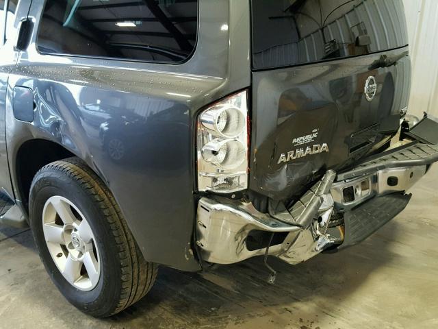 5N1BA08A17N722962 - 2007 NISSAN ARMADA SE GRAY photo 9