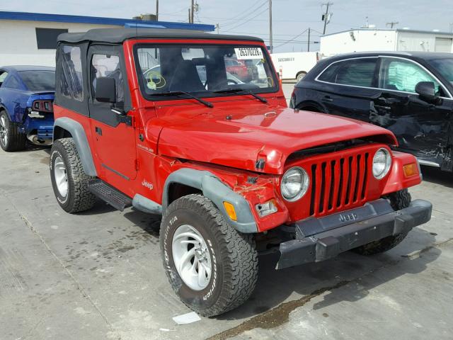 1J4FY29P2WP786621 - 1998 JEEP WRANGLER / RED photo 1