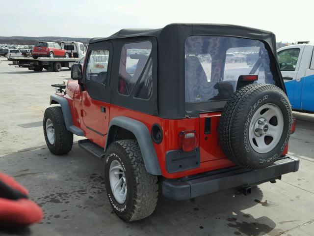 1J4FY29P2WP786621 - 1998 JEEP WRANGLER / RED photo 3