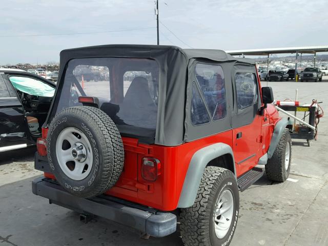 1J4FY29P2WP786621 - 1998 JEEP WRANGLER / RED photo 4