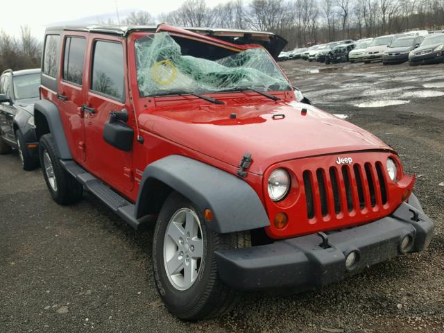 1J4HA3H18BL546412 - 2011 JEEP WRANGLER U RED photo 1